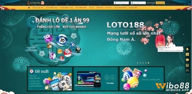 Giao diện Loto188 khá là thân thiện