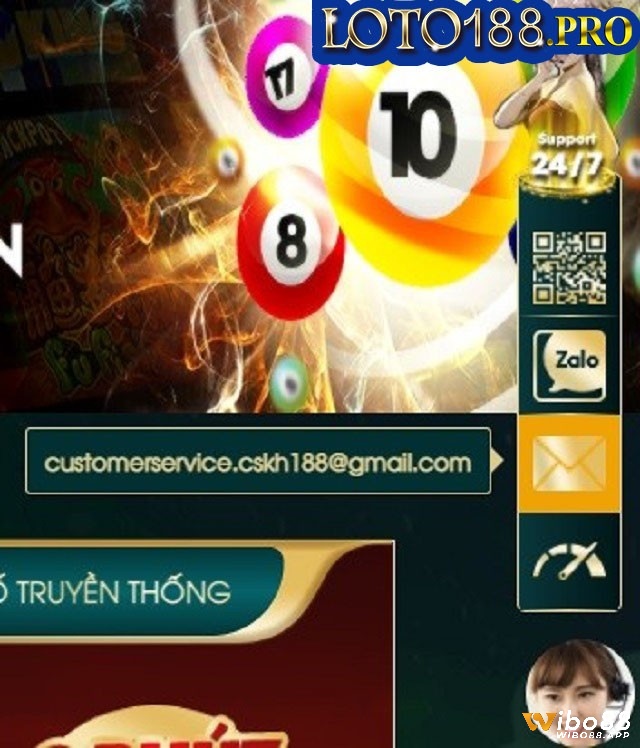 Liên hệ kênh email của loto188