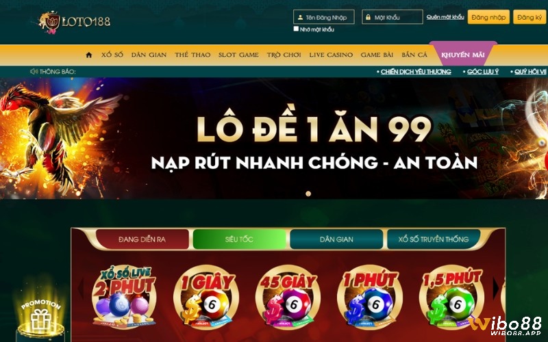 188loto com trang web cung cấp loại hình lô đề xổ số siêu hot