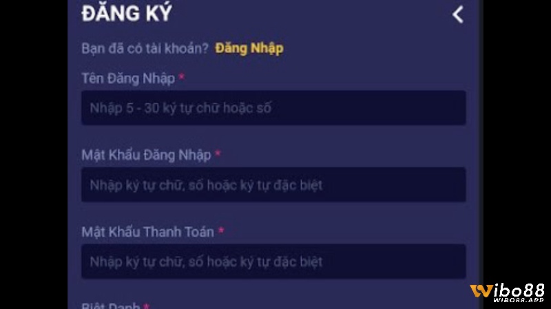 Hướng dẫn tải và cài đặt ứng dụng wibo88