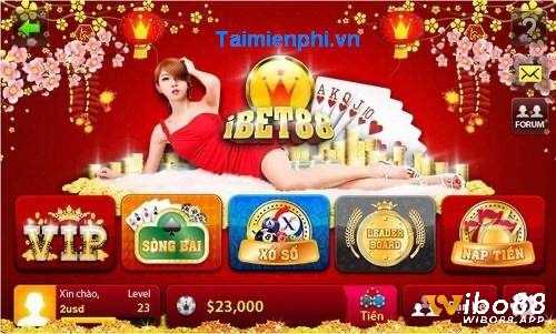 Giao diện chính của trang web iBet88