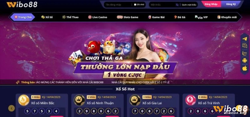 Nhà cái Wibo88 cung cấp hình thức đổi thưởng đa dạng