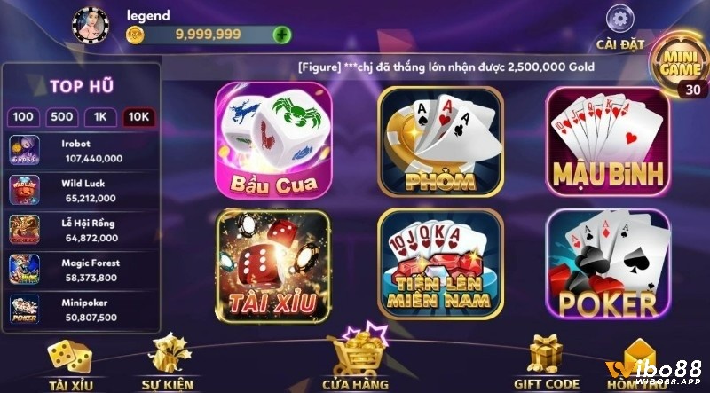 Chơi game bài phỏm miễn phí tại nhà cái Wibo88