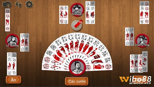 Bàn cược game bài chắn thường có từ 2 - 4 người