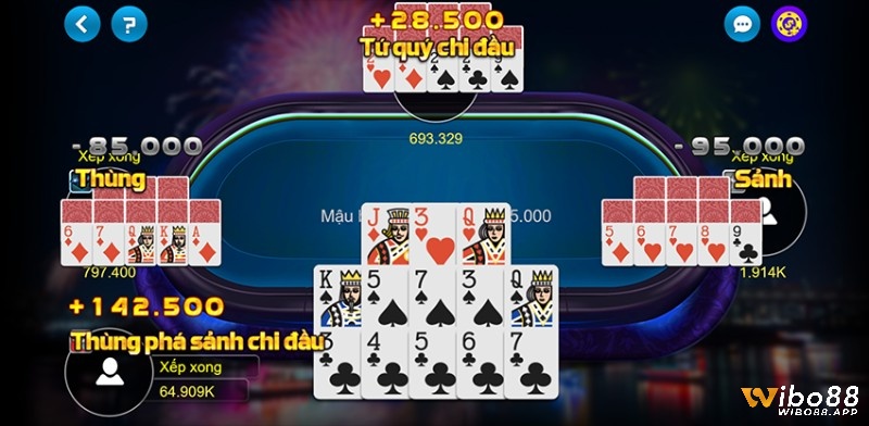 Chơi game mậu binh tại WIBO88