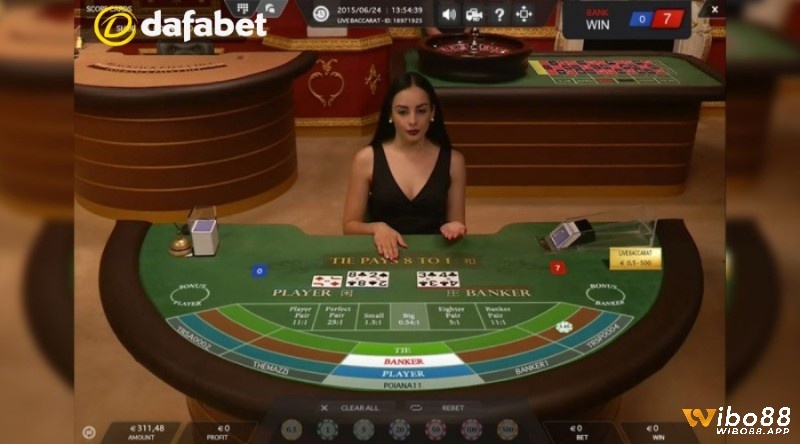 Sảnh Baccarat Live tại Dafabet