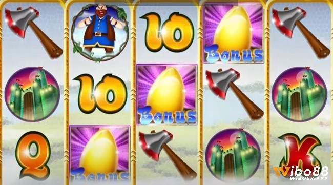 Kích hoạt tính năng Golden Egg Bonus khi thu thập 3 quả trứng vàng trên cuộn 2, 3, 5