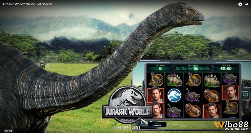 Slot game Jurassic World được phát hành bởi Microgaming