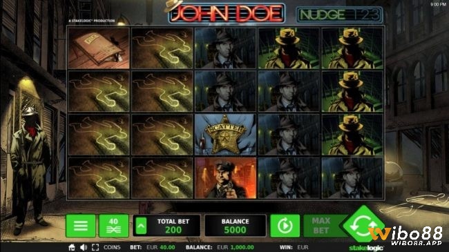 Slot John Doe Jackpot có chủ đề về tội phạm