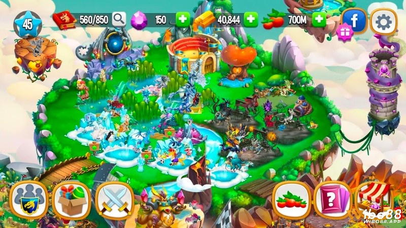 Game Dragon City có tổng cộng 21 hệ rồng