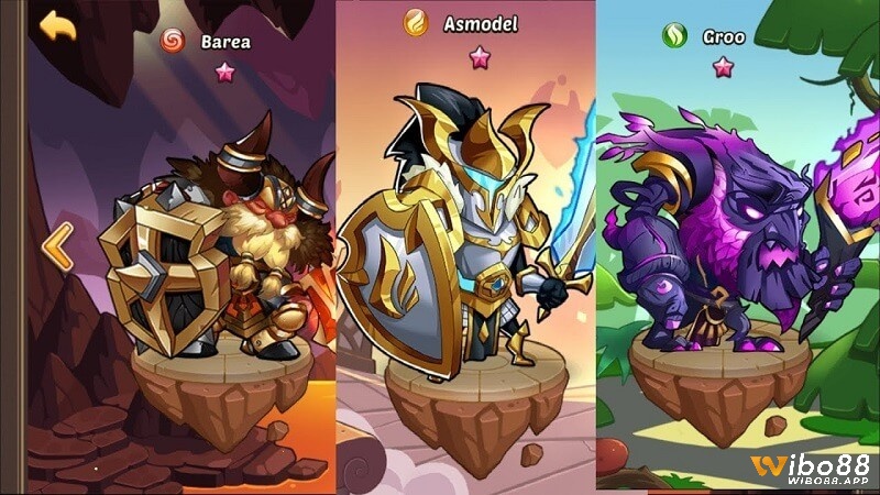 Đồ họa 2D đa dạng và hấp dẫn của Idle Heroes