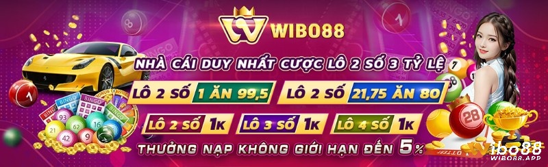 Wibo88 là nhà cái có vô số chương trình khuyến mãi hấp dẫn