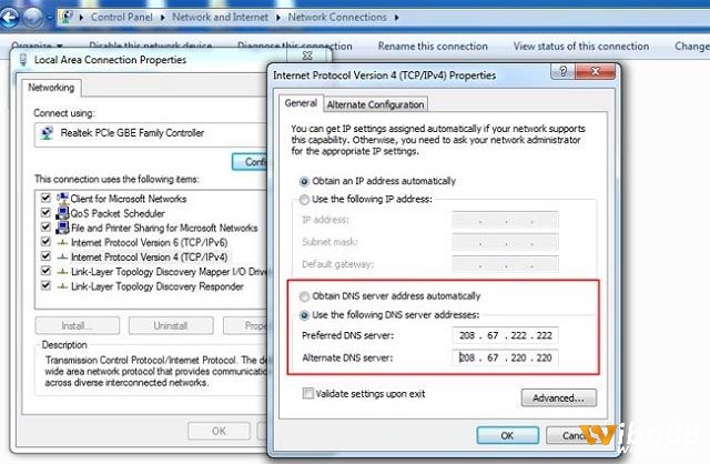 Thay đổi DNS: 8.8.8.8